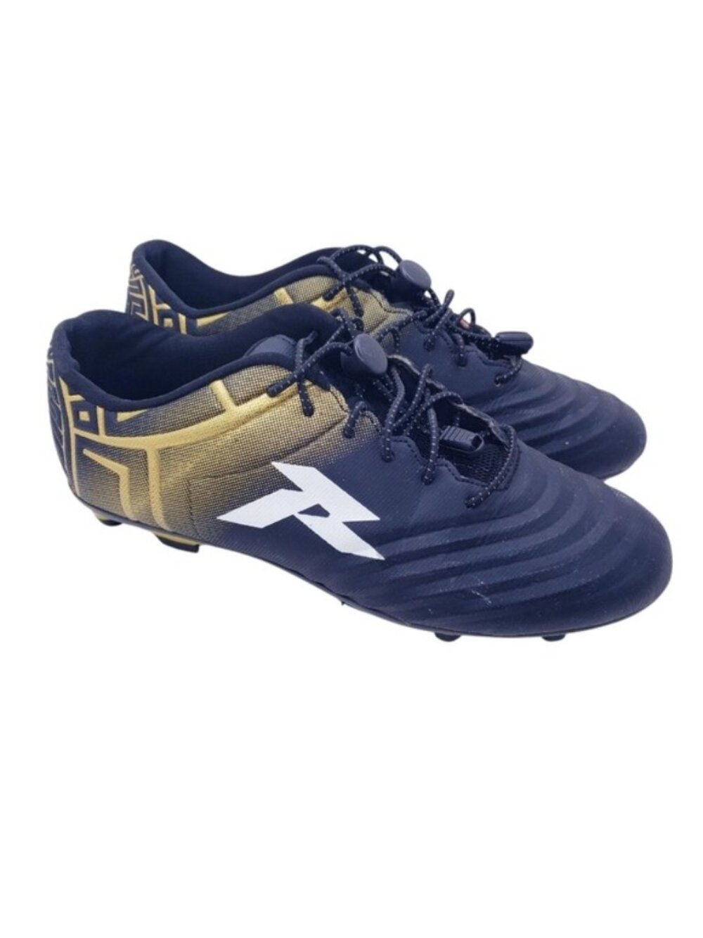 Runic Black & Gold Soccer Cleats Firm Ground Outdoor Men's Size 7